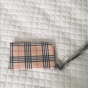 Plaid wristlet